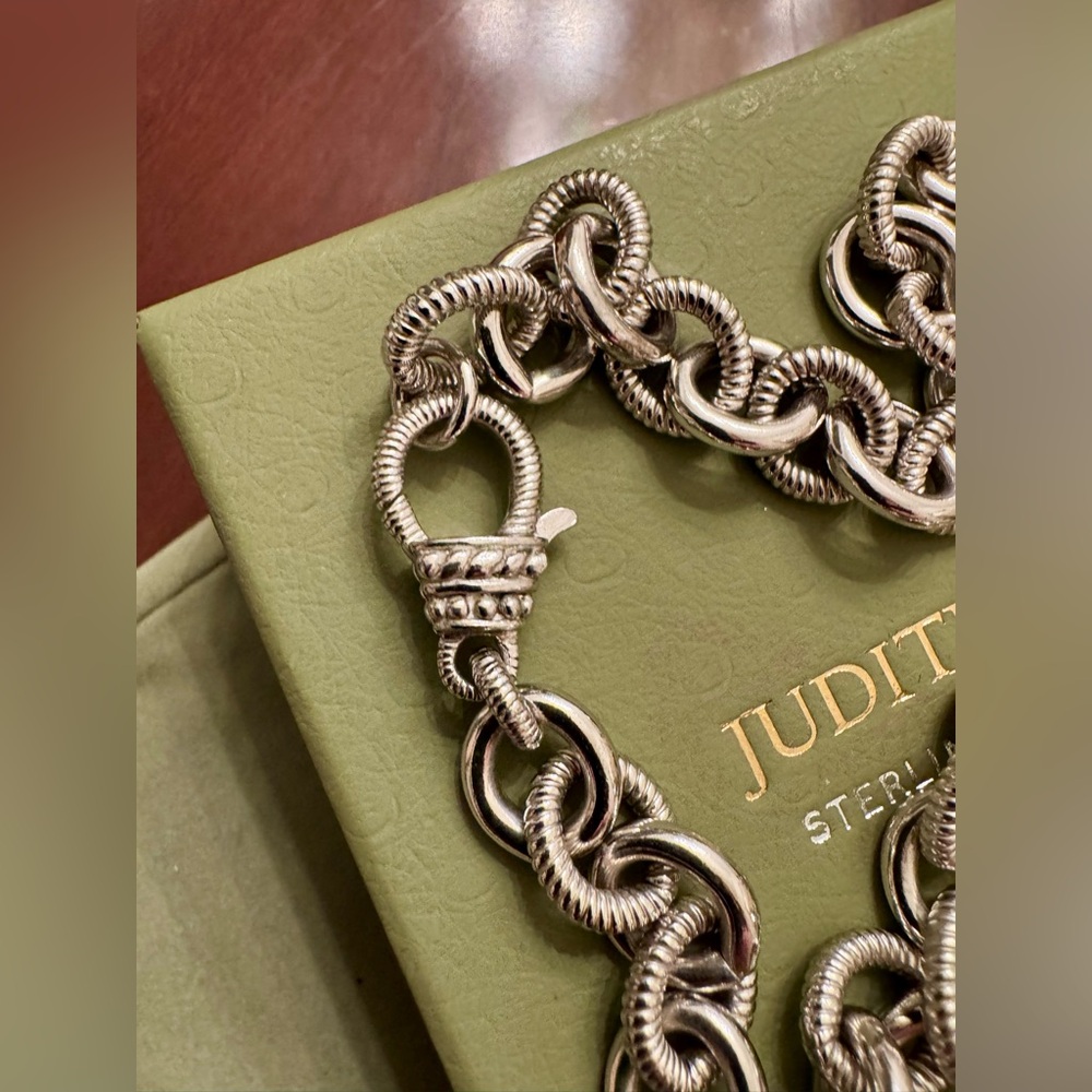 Judith Ripka Classic 100g 925 Silver Chunky Heavy Link Necklace  18” - Picture 8 of 12